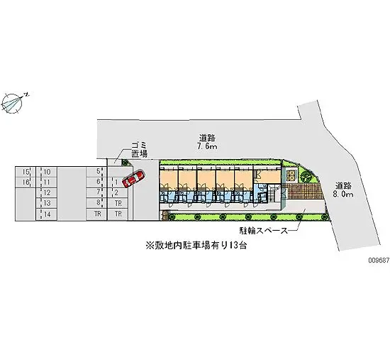 ★手数料０円★富田林市錦織南　月極駐車場（LP）